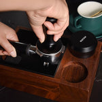 Load image into Gallery viewer, 53.3mm Espresso Hand Tamper, MATOW Calibrated Spring Loaded Coffee Tamper with Stainless Steel Flat Base, 30lbs Espresso Tamper with Anodized Aluminum Handle Compatible with Breville 54mm Portafilter