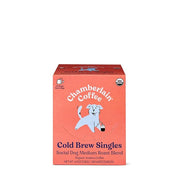 Chamberlain Coffee Social Dog Blend Cold Brew Singles - Full Bodied, Medium Roast Organic Coffee Single Serve Bags with Notes of Sweet Milk Chocolate, Roasted Peanuts, Velvety Brown Sugar & Graham