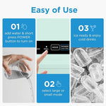 Load image into Gallery viewer, Midea MERI26B1AGN Countertop Bullet-Ice Maker, 8 Ice Bullets Ready in 6 Minutes, 26lbs/24H, Self-Cleaning Function with Ice Scoop and Basket for Home/Office/RV