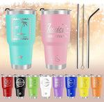 Load image into Gallery viewer, Personalized Tumbler with Pictures Text Name, Custom Double Wall Insulated 20oz Coffee Tumbler, Personalized Gifts for Women Men Friend, Christmas Gifts w/Lid (30oz Engraved)