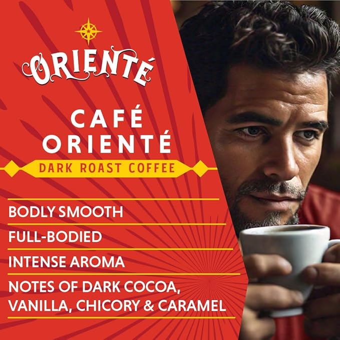 Oriente Cuban Coffee Roasters Dark Roast Instant Coffee - 20 ct, Authentic Cuban Style, 100% Arabica Coffee - Hot or Iced Coffee