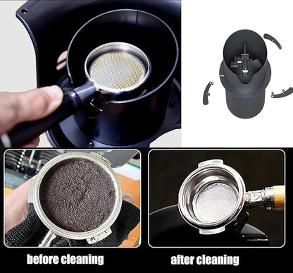 Automatic coffee grounds cleaning machine Coffee Grounds Handle Cleaner No Rag Wash Lazy Electric Home Commercial
