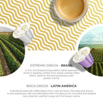 Load image into Gallery viewer, Piu Bello Espresso Coffee Pods – Variety Pack for Nespresso Original Machines – Light Roast, Dark Roast, Chocolate, Nutty, Caramel – Kosher, Rich &amp; Balanced (120 Count, 6 Flavors)