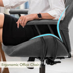 Load image into Gallery viewer, High Back Office Chair,Modern Swivel Office Chair,Black Suede Fabric Gaming Chair,Height Adjustable Home Office Desk Chair with Lumbar Support