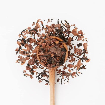 JusTea PURPLE CHOCOLATE | Loose Leaf Purple Tea | Recyclable Refill Pouch | 40+ Cups (3.5oz) | Very Low Caffeine | Award-Winning | Fair Trade | Non-GMO