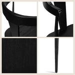 Load image into Gallery viewer, POLY &amp; BARK Mid Century Modern Enzo Black Dining Chair – Solid Oak Wood Splat Back Chair, 18" Seat Height, 32" Tall – Stylish MCM Kitchen &amp; Dining Room Chair