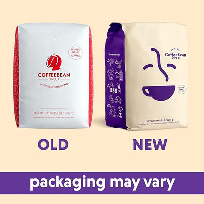 Coffee Bean Direct City Roast Papua New Guinea, Whole Bean Coffee, Arabica Coffee, Medium Roast, 5 Pound Bag (Pack of 1)