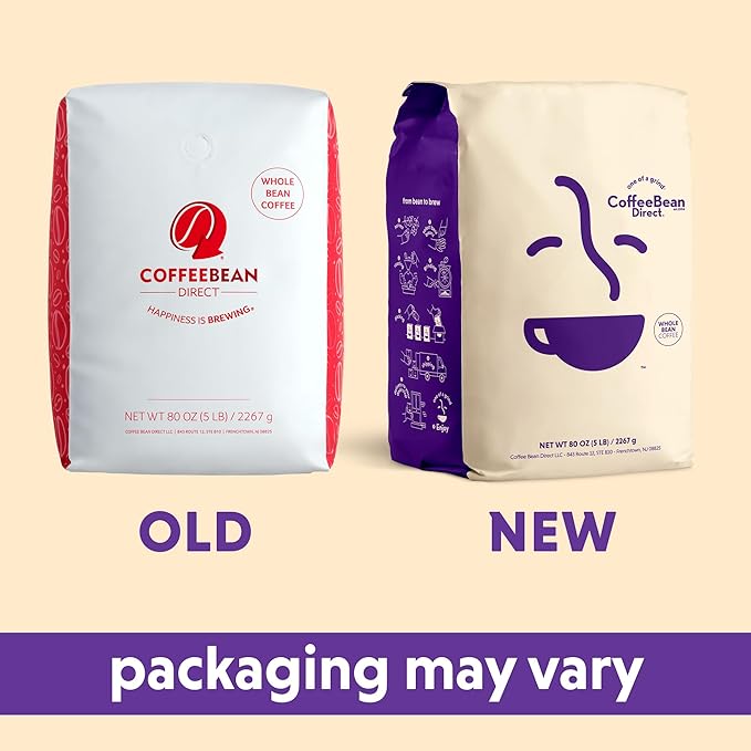 Coffee Bean Direct Medium House Blend, Whole Bean Coffee, Medium Roast, 5 Pound Bag (Pack of 1)