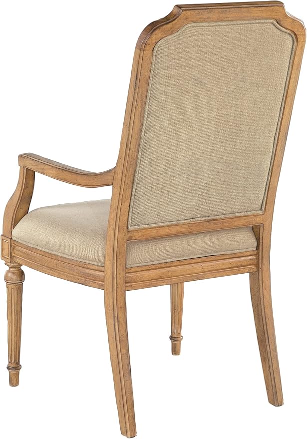 Hekman Wellington Hall Upholstered Dining Arm Chair, Wooden Frame, Upholstered, Vintage Home Décor, Wooden Chair with Arms, Comfortable Seating, Durable, Ideal for Dining Room and Living Area