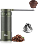 Load image into Gallery viewer, Bincoo Manual Coffee Grinder with Foldable Handle– External Setting Hand Coffee Grinder with Steel Burr,Compact and Portable for Home/Travel/Camping(Green)