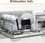 Load image into Gallery viewer, Huogary 5-in-1 Detachable Milk Frother Electric Milk Frother and Steamer Automatic Milk Foamer Frother Hot and Cold Foam Hot Chocolate Maker with Dishwasher Safe (Black)