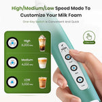 Load image into Gallery viewer, Nahida Handheld Milk Frother Wand with Stand &amp; 14oz Milk Frothing Pitcher Milk Coffee Cappuccino Latte Art - Green
