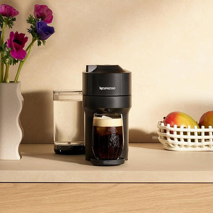 Nespresso Vertuo Pop+ Coffee and Espresso Machine by De'Longhi with Aeroccino Milk Frother, Liquorice Black