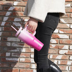 Load image into Gallery viewer, 40 oz Tumbler with Handle and 2 Straws,2 in 1 Lid Insulated Water Bottle Stainless Steel Travel Coffee Mug,Sky