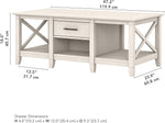Load image into Gallery viewer, Bush Furniture Key West Coffee Table with Storage in Linen White Oak