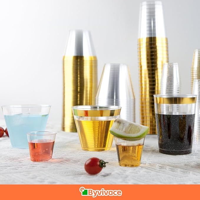 1000Count 1OZ Clear Hard Plastic Shot Cups - Mini Shot Glasses for Tequila, Whiskey, Vodka & Liquor, 1Oz Small Cup for Sauces & Dips, Perfect for Parties