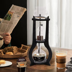 Load image into Gallery viewer, Cold Brew Drip Coffee Maker, 600ml/20.29 Ice Coffee Brewer Machine Cold-Drip Coffee Tower with Glass Container Wood Stand for Home Office
