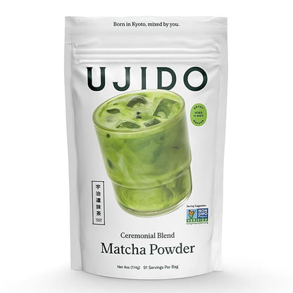 Ujido The Path of Zen Japanese Matcha Green Tea Powder Ceremonial Blend (4 oz)