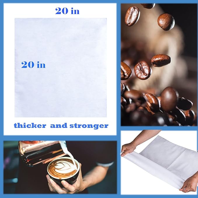 50 Pack Cold Brew Coffee Filters, 20 X 20 Commercial Toddy Cold Brew Bags, Brew Up To 5 LBS Coffee, Toddy Filter Bag, 5 Gallon C