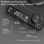 Load image into Gallery viewer, Electric Kettles, Gooseneck Electric Kettle, ±1℉ Temperature Control, for Pour Over Coffee and Tea, 304 Stainless Steel Inner, BPA-Free, Quick Heating Electric Kettles for Boiling Water, 1L Black