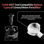 Load image into Gallery viewer, MHW-3BOMBER WDT Tool Espresso 54mm for Breville, Espresso Distribution Tool with Magnetic Base for Barista, Adjustable Depth Needle Distributor Tool, Coffee Stirrer Tools, YU Series Cyclone T5959-OS