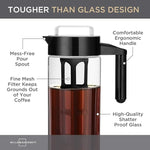 Load image into Gallery viewer, Willow &amp; Everett Cold Brew Coffee &amp; Iced-Tea Maker Pitcher, 1.3 L Glass Dispenser Metal &amp; Plastic Lid Mesh Filter Iced Coffee &amp; Sun Tea Brewing System