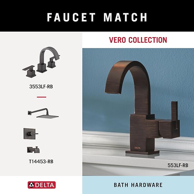 DELTA FAUCET Rubber Limited 77724-RB Vero 24 in. Wall Mount Towel Bar Bath Hardware Accessory in Venetian Bronze