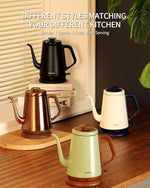 Load image into Gallery viewer, DmofwHi Gooseneck Electric Kettle(1.0L),1000W Electric Tea Kettle of 304 Stainless Steel,Auto Shut off,Water Kettle for Coffee and Tea -Matte Black