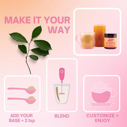 Eleven TLC, Organic Ginger Turmeric Spiced Golden Superfood Instant Latte & Drink Mix, Herbal Ginger Tea, Golden Milk Powder, Moon Cycle Non-Reactive Glass Jar, MD Formulated, 21 Servings