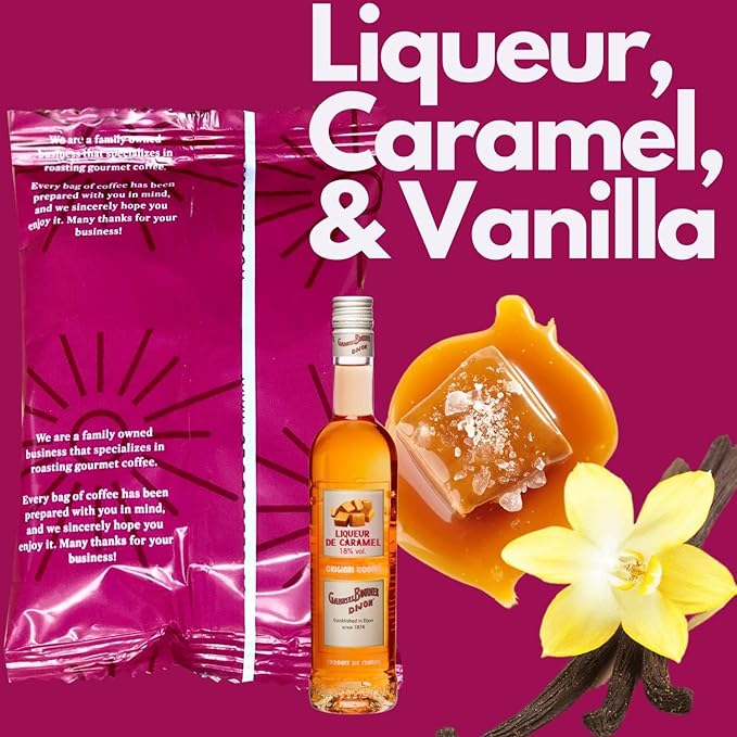 Sarasota Coffee Ground Packets | Gourmet Flavored Medium Roast Grounds Packs | Jamaican Me Crazy | Low Acid Mold Free Individual Single Pot Pouches for 12 Cup Coffee Maker | 2 Ounce Bags, 12 Count