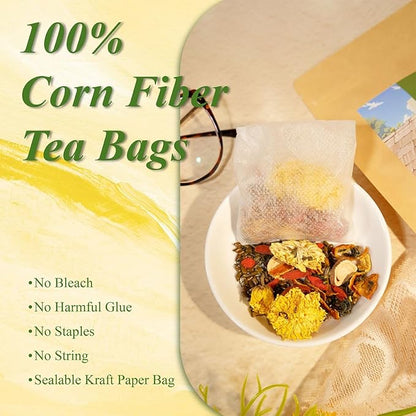 WT WEETEE Dandelion Wolfberry Tea, 10g * 20 Count Corn Firbe Tea Bags, Multiple Brewing, Made from Goji Berry Chrysanthemum Cassia Seed 7 Natural Herbal Ingredients, Wolfberry & Dandelion Herbal Tea