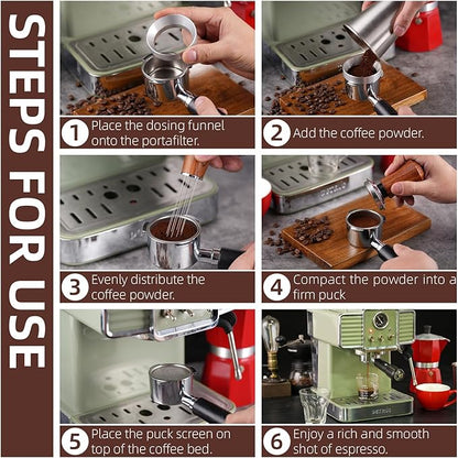 58mm Espresso Accessories Kit,Spring Loaded Calibrated Espresso Tamper,Wdt Tool Espresso and Dosing Funnel Set,Coffee Tamper Espresso Machine Accessories For 58 mm Portafilter Barista Tools