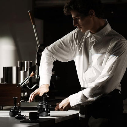 MHW-3BOMBER Espresso Tamper, 54mm-Spring-Loaded Coffee Tamper with Sound Feedback, Barista 54mm Tamper for Breville, Tamper for Espresso Machine,Thread Base YU Series, T6147-OS