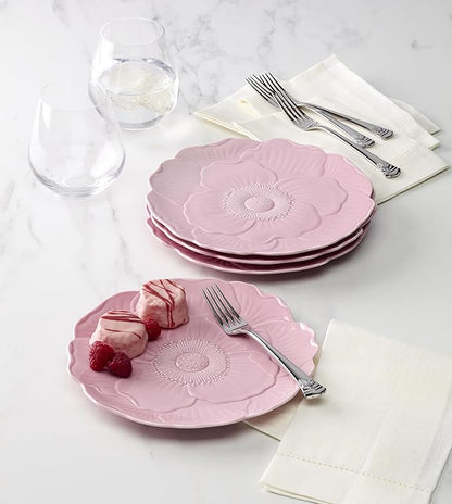 Lenox 897768 Butterfly Meadow Floral Accent Plates, Pink, Set of 4