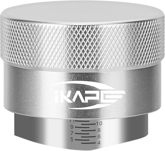 IKAPE Coffee Products, 49MM Coffee Distributor, Gravity Adaptive Espresso Distributor Fits All 49MM Espresso Portafilter(Silver)