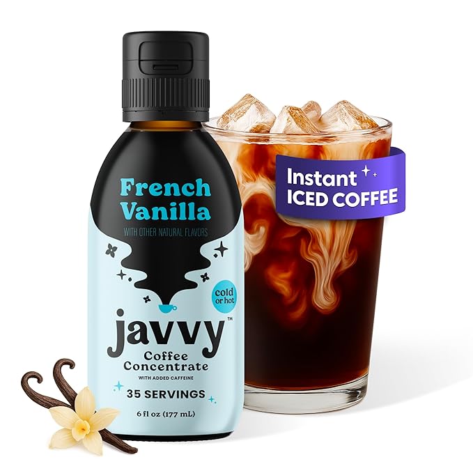 Coffee Concentrate - Cold Brew Coffee, Perfect for Hot or Iced Instant Coffees, Hot Drinks, Cold Brew Concentrate, 35 Servings - French Vanilla