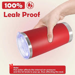 Load image into Gallery viewer, 20oz Tumbler Stainless Steel Tumbler Cup with Lid Vacuum Insulated Double Wall Travel Mug, Durable Powder Coated Travel Coffee Tumbler Mug for Hot &amp; Cold Drinks, Red,4 Pack