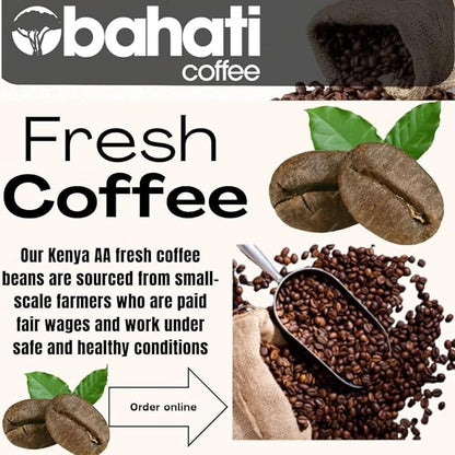 Kenya AA Grade Roasted Arabica Coffee Beans from Great Rift Valley - 100% Pure Arabica Coffee Roasted Beans (Medium Roast Ground Coffee, 340 g)