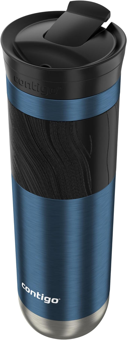 Contigo Byron 2.0 Stainless Steel Travel Mug with SNAPSEAL™ Lid and Grip 24 oz Blueberry