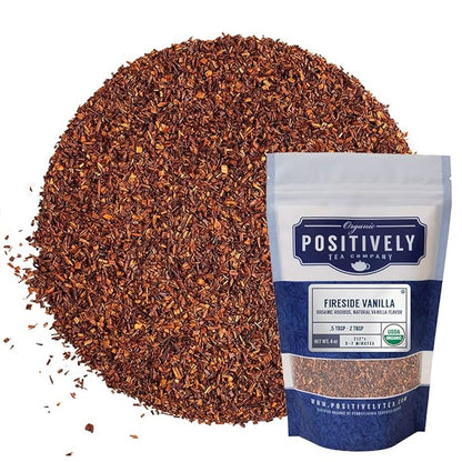 Organic Positively Tea Company, Fireside Vanilla Rooibos Tea, Loose Leaf, 4 Ounce