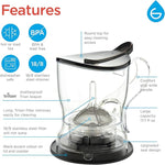 Load image into Gallery viewer, GROSCHE Aberdeen Tea Infuser Teapot &amp; Smart Tea Maker - BPA-Free, Drip-Free Design | Coaster | Easy Brew | Easy Clean Steeper | Loose Leaf Brewing - Stylish Design | 17.7 oz - 525 ml - Black