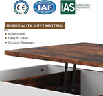 Load image into Gallery viewer, Shintenchi Coffee Table, Lift Top Coffee Table with Hidden Compartment, Rising Tabletop Dining Table, Lift Top Coffee Center Table for for Living Room, Office, Home (Rustic Brown)