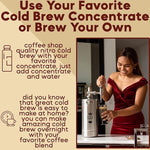 Load image into Gallery viewer, The Original Royal Brew Nitro Cold Brew Coffee Maker - Gift for Coffee Lovers - 128 oz Extra Large Home Keg, Nitrogen Gas System Coffee Dispenser Kit