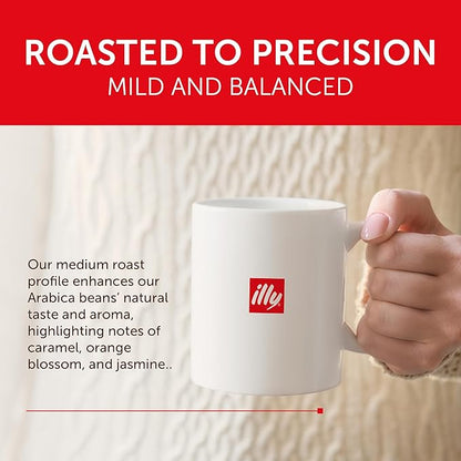 Illy Coffee K-Cups - Compatible Pods for Keurig Coffee Maker - Classico Medium Roast Coffee - Notes of Caramel, Orange Blossom & Jasmine - 10 Count (Pack of 6)