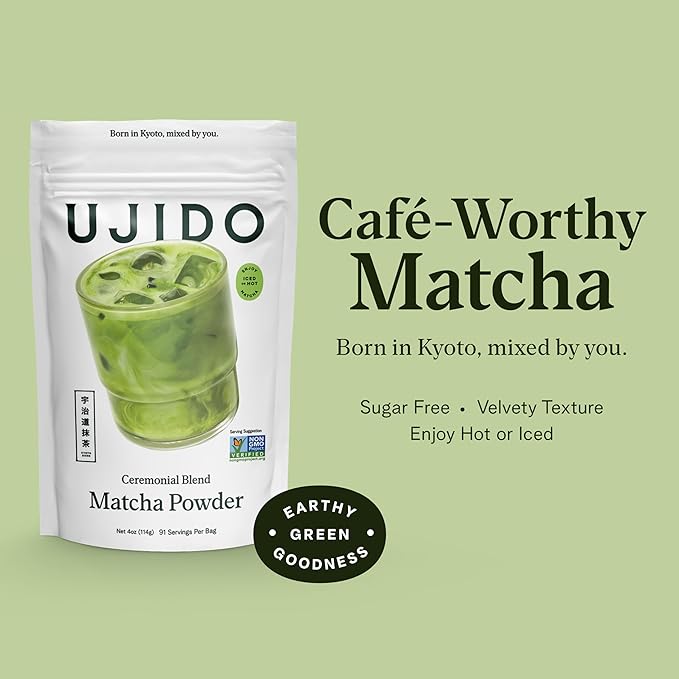 Ujido The Path of Zen Japanese Matcha Green Tea Powder Ceremonial Blend (4 oz)
