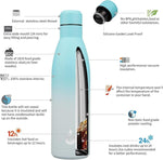 Load image into Gallery viewer, BJPKPK 25oz Insulated Stainless Steel Water Bottles Reusable Metal Travel Sports Water Bottle Keep Cold and Hot,Sea Salt