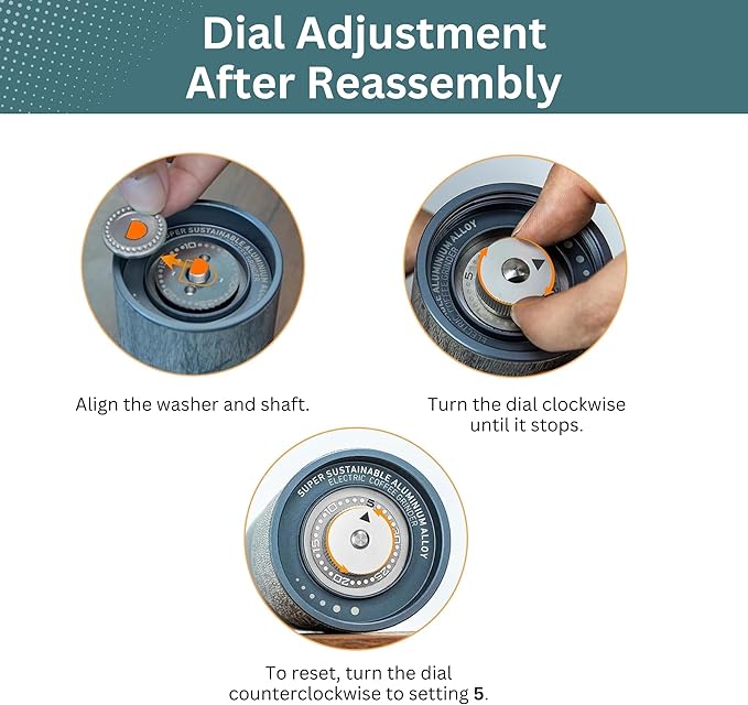 Electric Coffee Grinder, Premium Stainless Steel Burr Coffee Grinder, Espresso Grinder Electric, Portable Coffee Grinder, Perfect Coffee Brew for Home, Travel, Camping and Office (Gray)