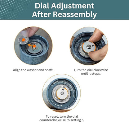 Electric Coffee Grinder, Premium Stainless Steel Burr Coffee Grinder, Espresso Grinder Electric, Portable Coffee Grinder, Perfect Coffee Brew for Home, Travel, Camping and Office (Gray)