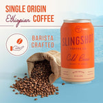 Load image into Gallery viewer, Organic Cold Brew Coffee, 12-Pack – Single Origin Ethiopian Unsweetened Black Coffee, Clean &amp; Bright Flavor, 150 mg Natural Caffeine, Ready-to-Drink 10 oz Cans