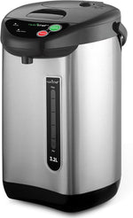 Load image into Gallery viewer, NutriChef Hot Water Urn Pot Insulated Stainless Steel,Auto &amp; Manual Dispense,Auto Boiler,Safety Lock Shutoff 3.38 QT /3.2L - Auto Boiler Shut Off - PKWK43